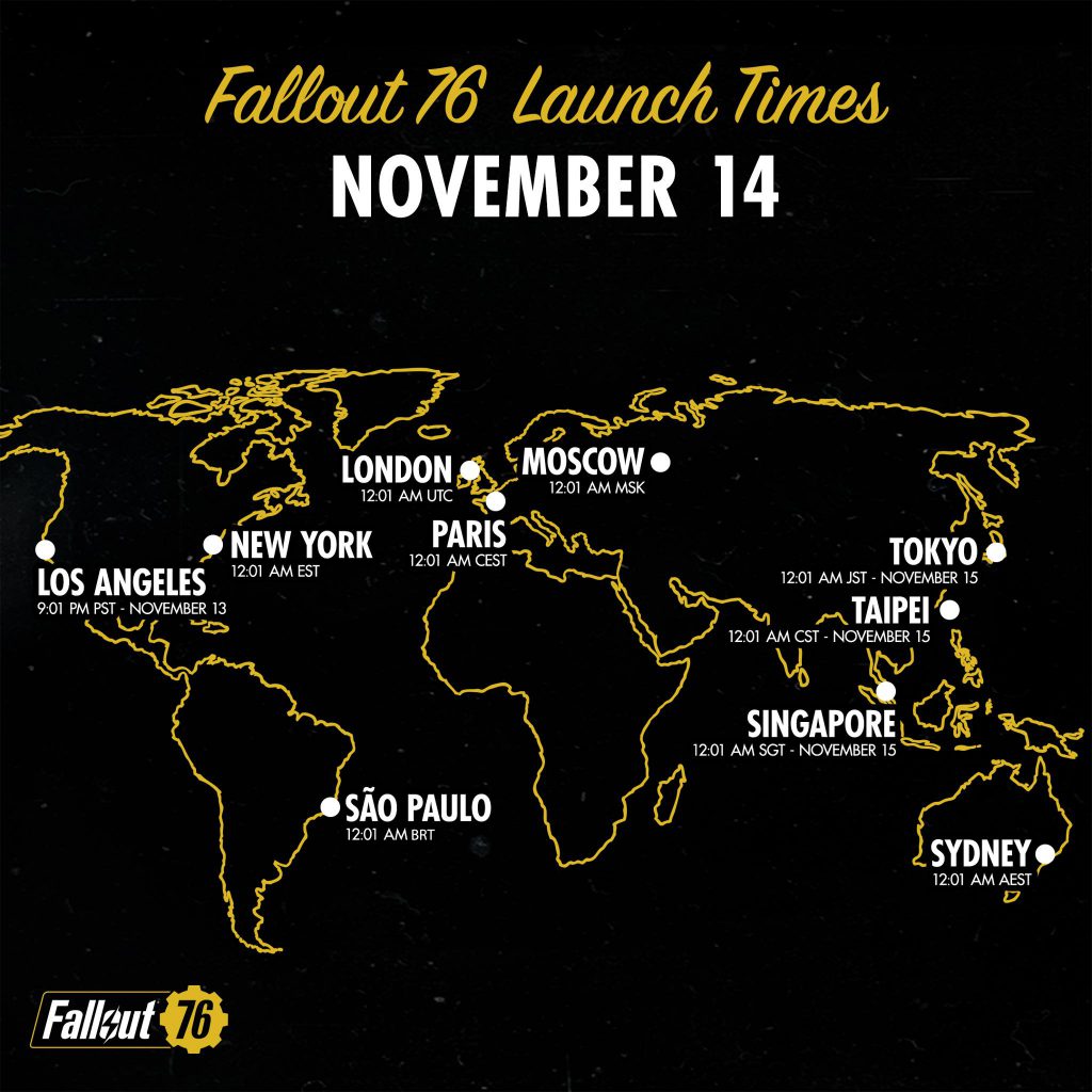 『Fallout 76』、国内のサーバーオープンは11月15日0時1分