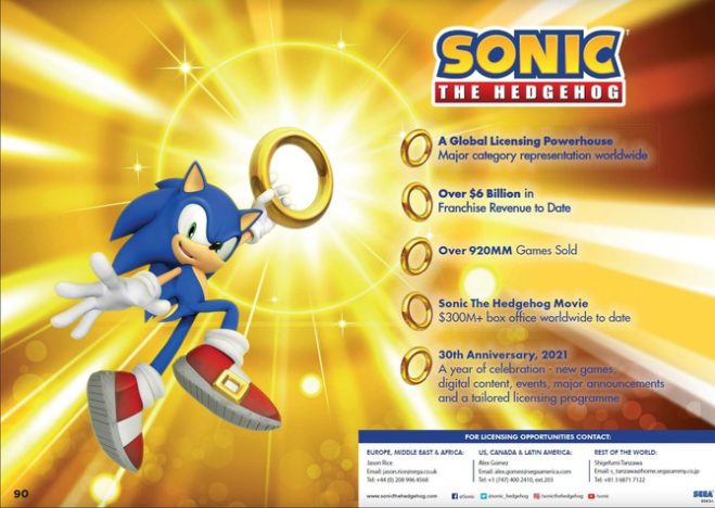 2021年、「ソニック」30周年で新作ゲームが発表へ