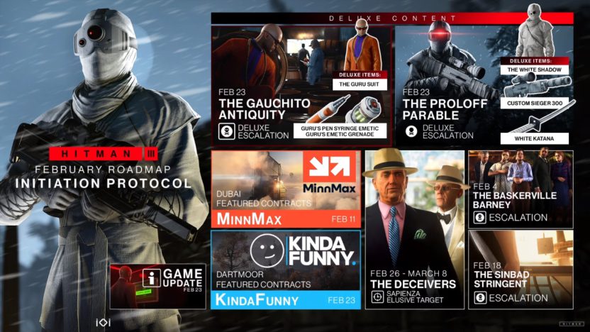 『HITMAN 3』、2月のロードマップを公開