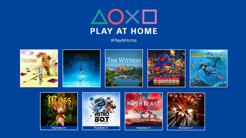 『Play At Home』、『Horizon Zero Dawn Complete Edition』を含む10作品が無料で楽しめるぞ