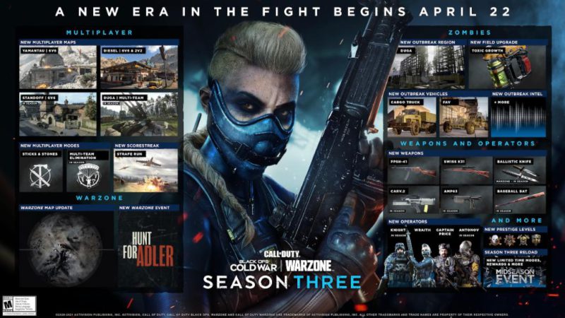 『CoD: Black Ops Cold War』『Warzone』、Season Threeの内容を公開