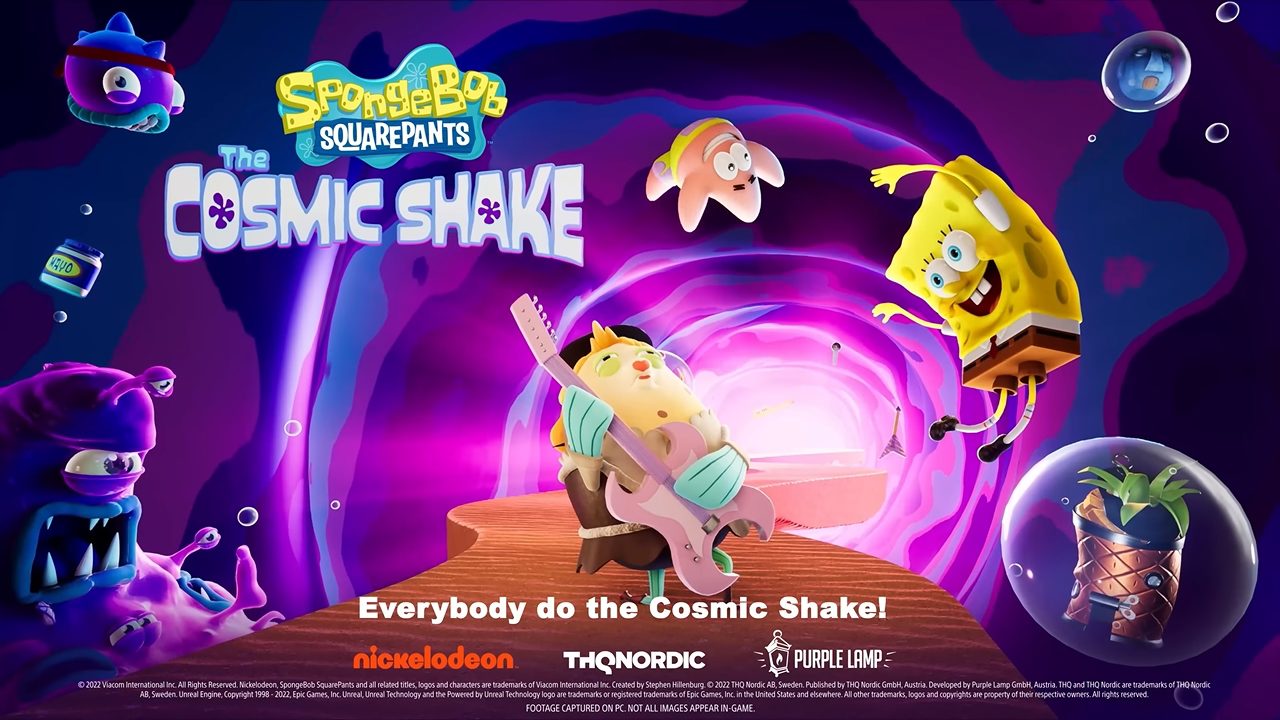 スポンジ・ボブの新作アクションゲーム『SpongeBob SquarePants: The Cosmic Shak』の最新映像が公開