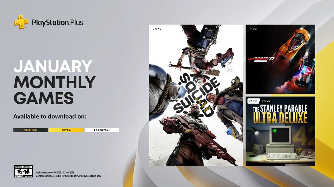 PS Plus、1月の海外フリープレイタイトルが発表。「Suicide Squad: Kill the Justice League」「Need for Speed Hot Pursuit Remastered」「The Stanley Parable: Ultra Deluxe」