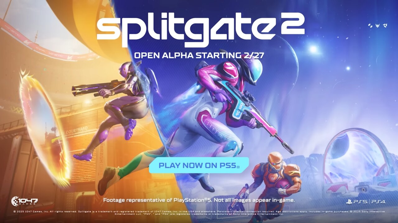 基本プレイ無料の4vs4シューター『Splitgate 2』のアルファ版がPS5でリリース