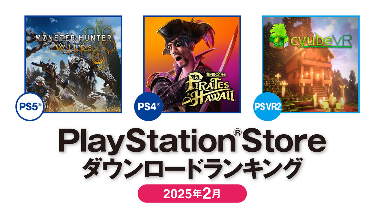 2025年2月のPS Storeダウンロードランキングが発表。PS5トップは『モンスターハンターワイルズ』