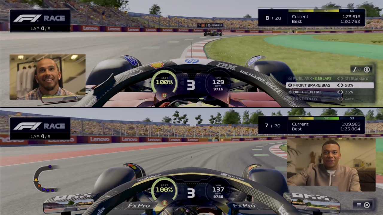 『F1 25』、ハミルトンとムバッペがサーキットで激突の画像1