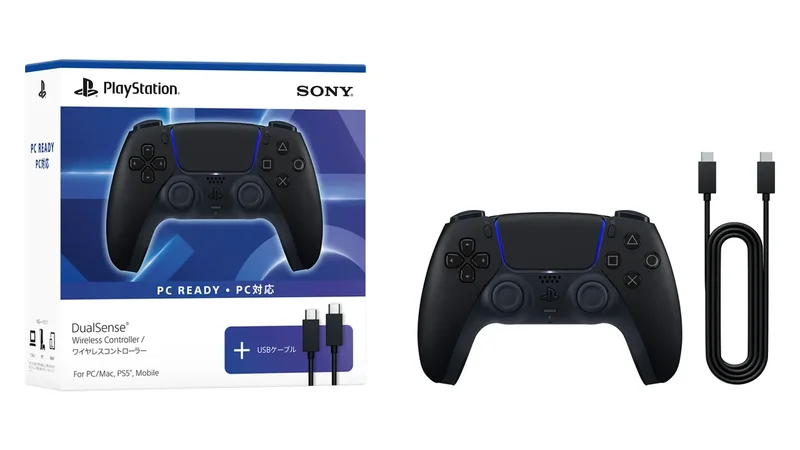「DualSense ワイヤレスコントローラー ミッドナイト ブラック + USBケーブル for PC」が3月5日に発売の画像1